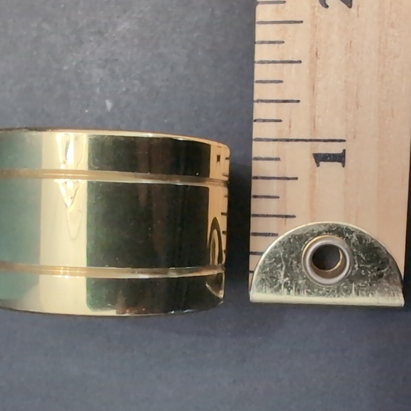 Vintage Baldwin Set Of  8 Brass Napkin Ring Holders. - Picture 8 of 8